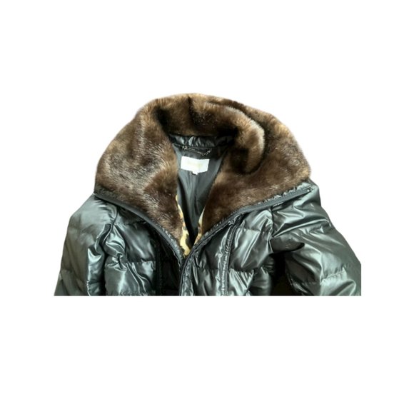 Laundry by Shelli Segal Down Puffer Coat Fur Collar Size Small - Picture 5 of 12